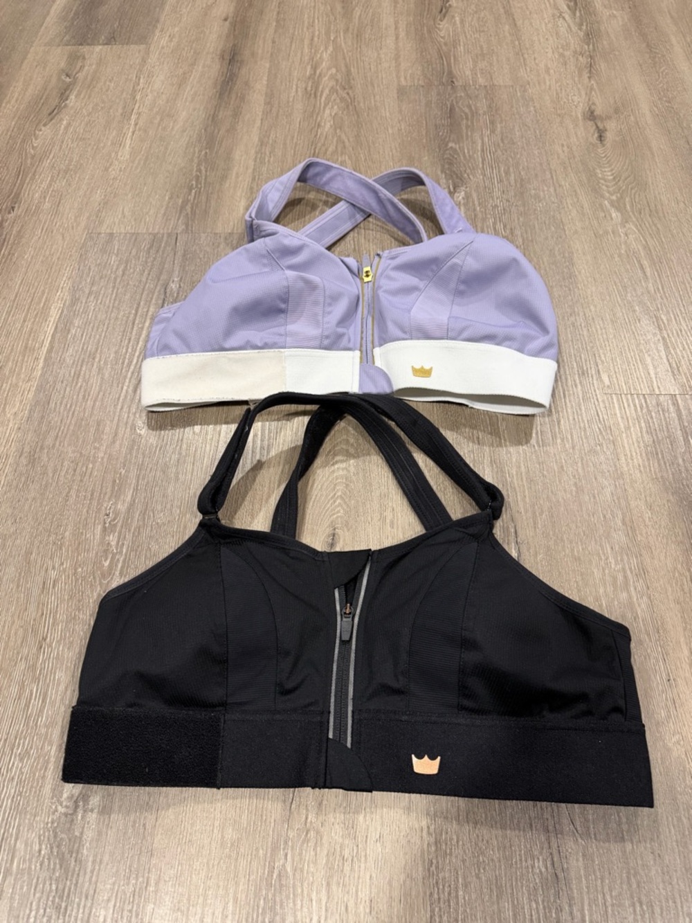 SHEFIT Black Front-Zip Sports Bra